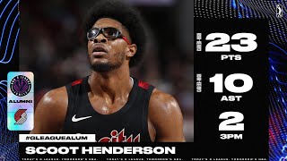 Scoot Henderson Drops FIRST NBA Double-Double with 23 PTS \& 10 AST vs. Jazz