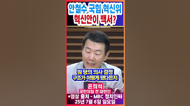 안철수 국힘 혁신위 혁신안이 백서?