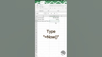 Current Date & Time #excel #exceltips #exceltricks #formattingtips #howto #microsoft  #googlesheets