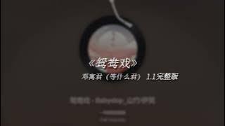 邓寓君（等什么君）《鸳鸯戏》1.1加速版【谁识曲中意 断弦等你系】