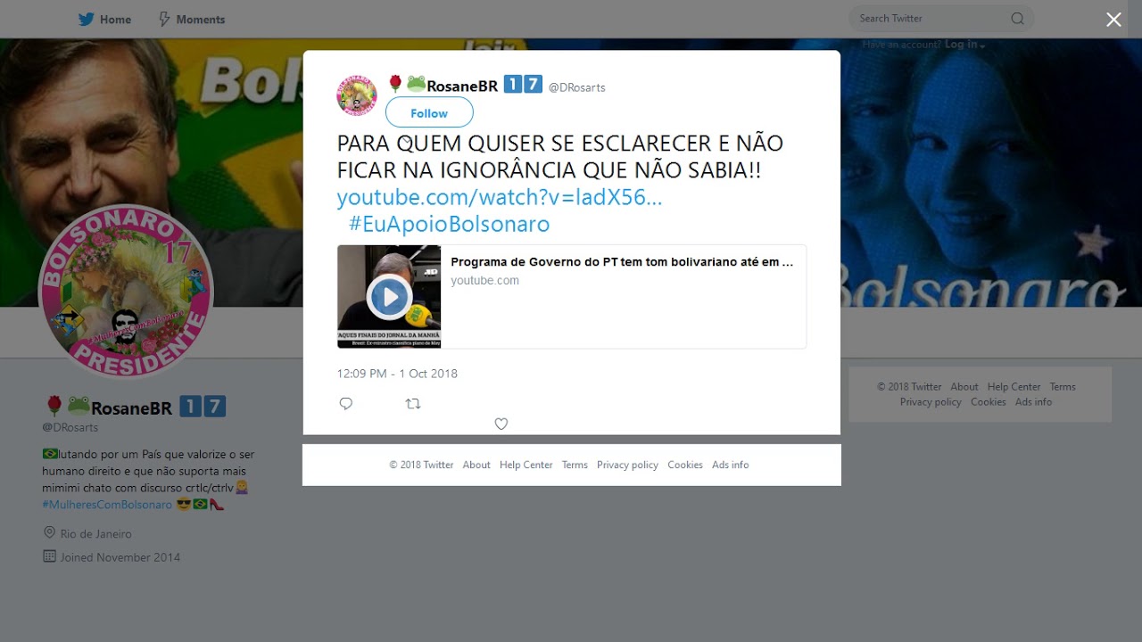 Brazil Trending Tweets 02 10 2018 YouTube