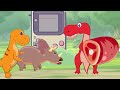 T-rex Destroy the World Game | Funny Dinosaur Cartoon Moves Game