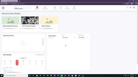 Student Guides: Student Portal Dashboard