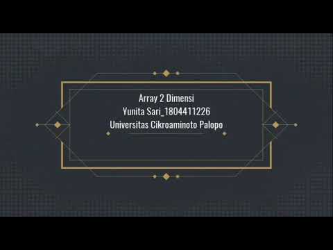 Membuat Pemrograman Array 2 Dimensi Pada Netbeans Ide 8.2