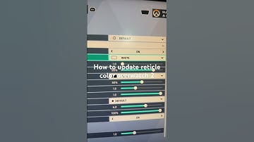 How to update reticle color overwatch 2