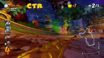 (139) Crash Team Racing: Nitro Fueled Walkthrough - Tiny Temple - CTR Challenge (Hard)