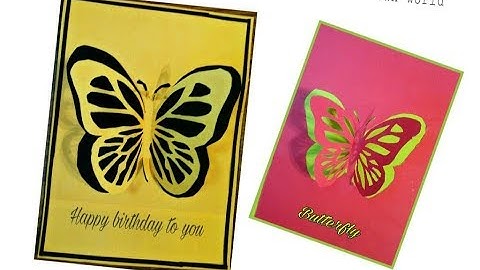 DIY 3D butterfly card Crafts-Handmade Craft-birthday Card
