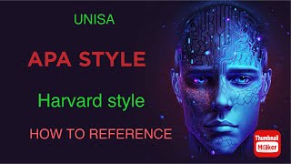 HOW TO REFERENCE || APA STYLE || HARVARD STYLE || UNIVERSITY || UNISA