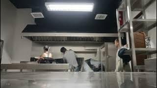 Installation cladding and shelves stainless steel