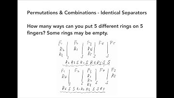 Permutations & Combinations - Identical Separators (HSC Mathematics Ext 1 & 2 counting techniques )
