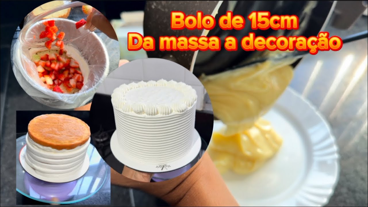 BOLO DE 15CM  Da Massa a Decoração