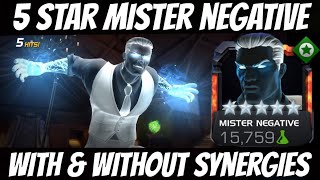 MISTER NEGATIVE RANK 5 DAMAGE SHOWCASE (With AND Without Synergies)