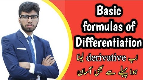 Basic Formulas of Differentiation ll 2nd Chapter Ex 2.3 FSc part 2 ll Best way by we informers