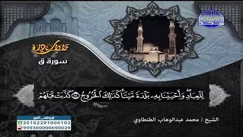 اروع تلاوة سورة ق تجويد  الشيخ محمد عبدالوهاب الطنطاوى