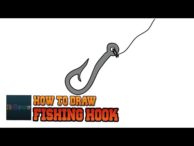 How to Draw Fishing Hook easy step by step drawing tutorial for Kids 