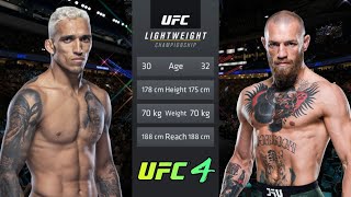 UFC 4 - Charles Oliveira vs Conor Mcgregor! CPU vs CPU! Legendary Difficultly!