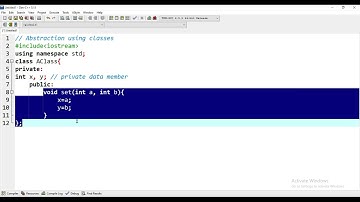 Abstraction using classes in C++ |abstract class.