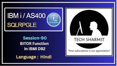 bitor function in db2 sql | SQLRPGLE | ibmi training | sqlrpgle as400 | db2 | ibmi db2 function