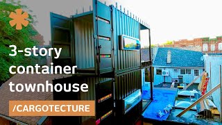 3-story container townhouse shines in street art vibrant alley