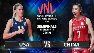 Nanjing, china, july 6, 2019 – reigning champions united states
rallied past china 3-1 (25-11, 15-25, 25-17, 25-20) on saturday to
reach the fivb volleyball ...