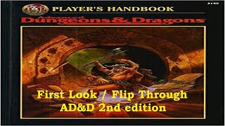 AD&D 2nd edition - Player's Handbook - Flip through part 1