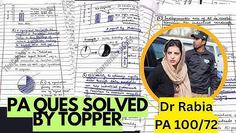 How CSS Pak Affairs Topper Solved the Paper | Pak Affairs Solved by Dr Rabia (100/72 topper)