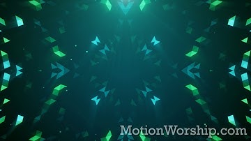 Crystal Patterns Teal Green HD Loop by Motion Worship