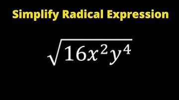 How To Simplify Radical Expression With Variables - Simplify Square Root Expression