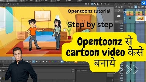 opentoonz se cartoon video Kaise bnaye, 2d animation tutorial