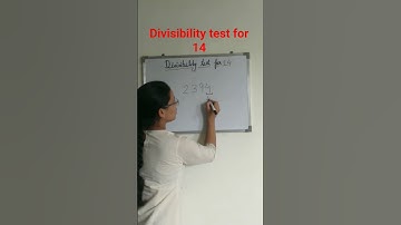 divisibility test for 14 #maths #divisibilitytest #basic