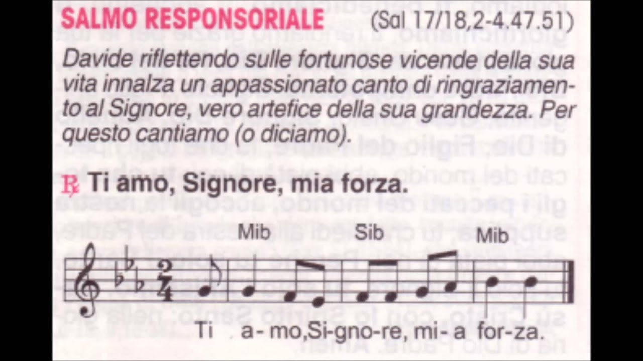 SALMO Ti amo, Signore, mia forza - YouTube