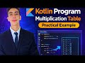 Kotlin Program to Print Multiplication Table | Kotlin Tutorial