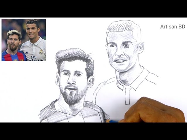 Lionel messi and cristiano ronaldo on Craiyon