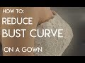 How to Reduce the Bust Curve, Apex, Bust Angle of a Gown, Small Bust Adjustment