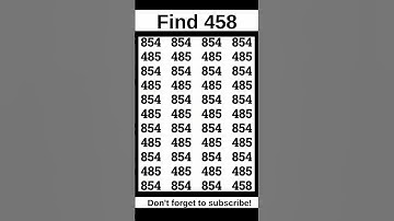 🔍 Test Your Observation Skills With This Fast Number Game #short