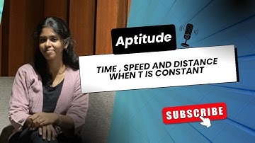 Title: Time, Speed, Distance – Series Questions | When Time (T) is Constant | Aptitude Tricks
