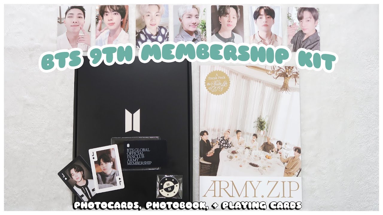 ✨ unboxing bts official fanclub army membership kit 2023 | 9th version  suite life photocards + merch