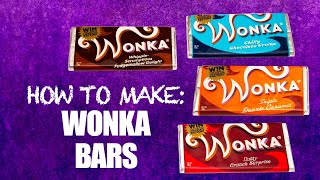 How to make a Wonka Bar and Golden Ticket! 2005 - FREE download for you to customise!