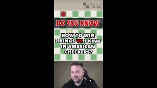 How to win 2 kings vs. 1 king in american checkers? #shorts screenshot 5