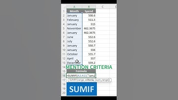 microsoft excel sumif #excel