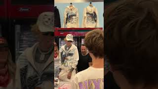 Awkward silence at complex￼con for mgk #edhardy #complexcon