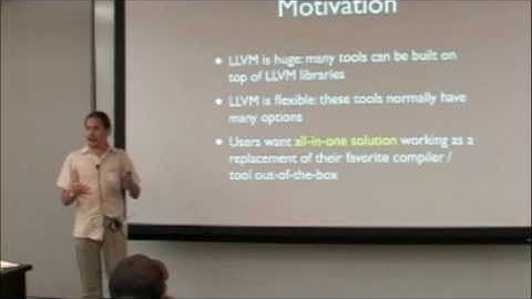 2008 LLVM Developers Meeting - llvmc2 Compiler Driver - 1 of 4