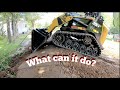 Testing a new skid steer Regrading a site