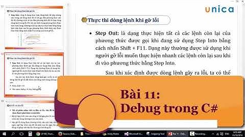 Bài 11 Debug Trong C#