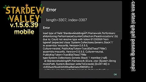 Stardew valley, smapi failed, and error, android.!!!| #stardewvalley #tutorial
