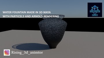 Water fountain ( made in 3d Maya by using 3d particles and also do Arnold rendering)