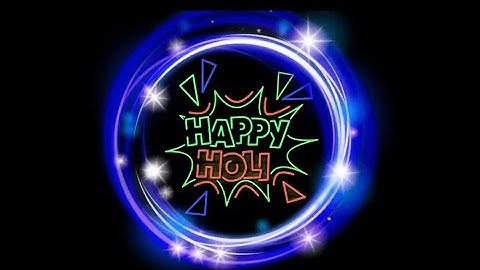 Happy Holi | NEON LIGHTS | GLOWING BORDER | Loop Video Video | Greetings | Adobe After Effects