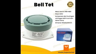 Bel Tet Kacon Bell Listrik 220v Panel Buzzer HRB N80 Alarm Sekolah Bel Istirahat