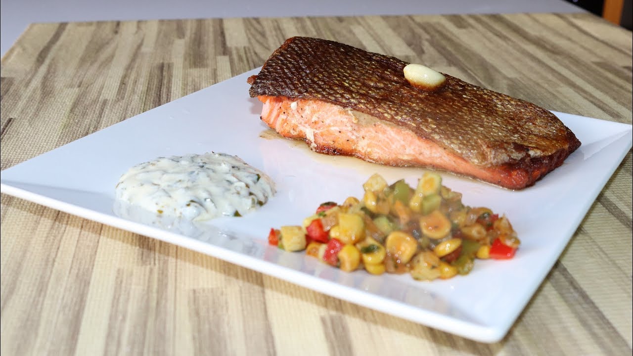 The Best way to cook salmon with butter sauce & succotash : Best Salmon