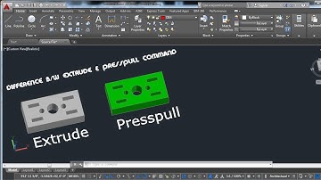Difference between Extrude and Presspull command in AutoCAD || AutoCAD Presspull VS Extrude Command